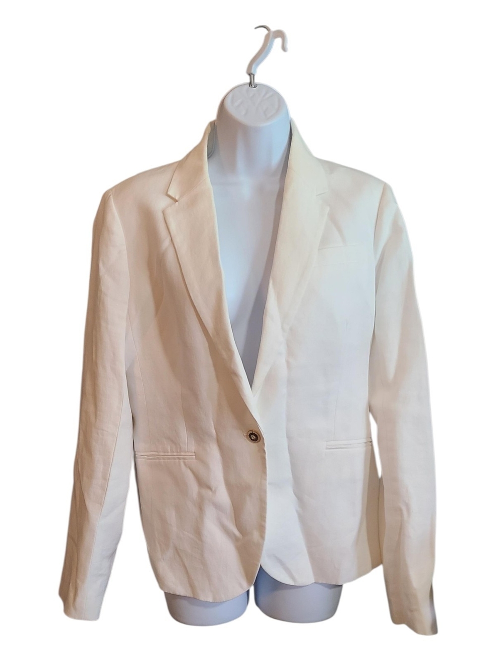 J. Crew One Button Linen Blazer L
